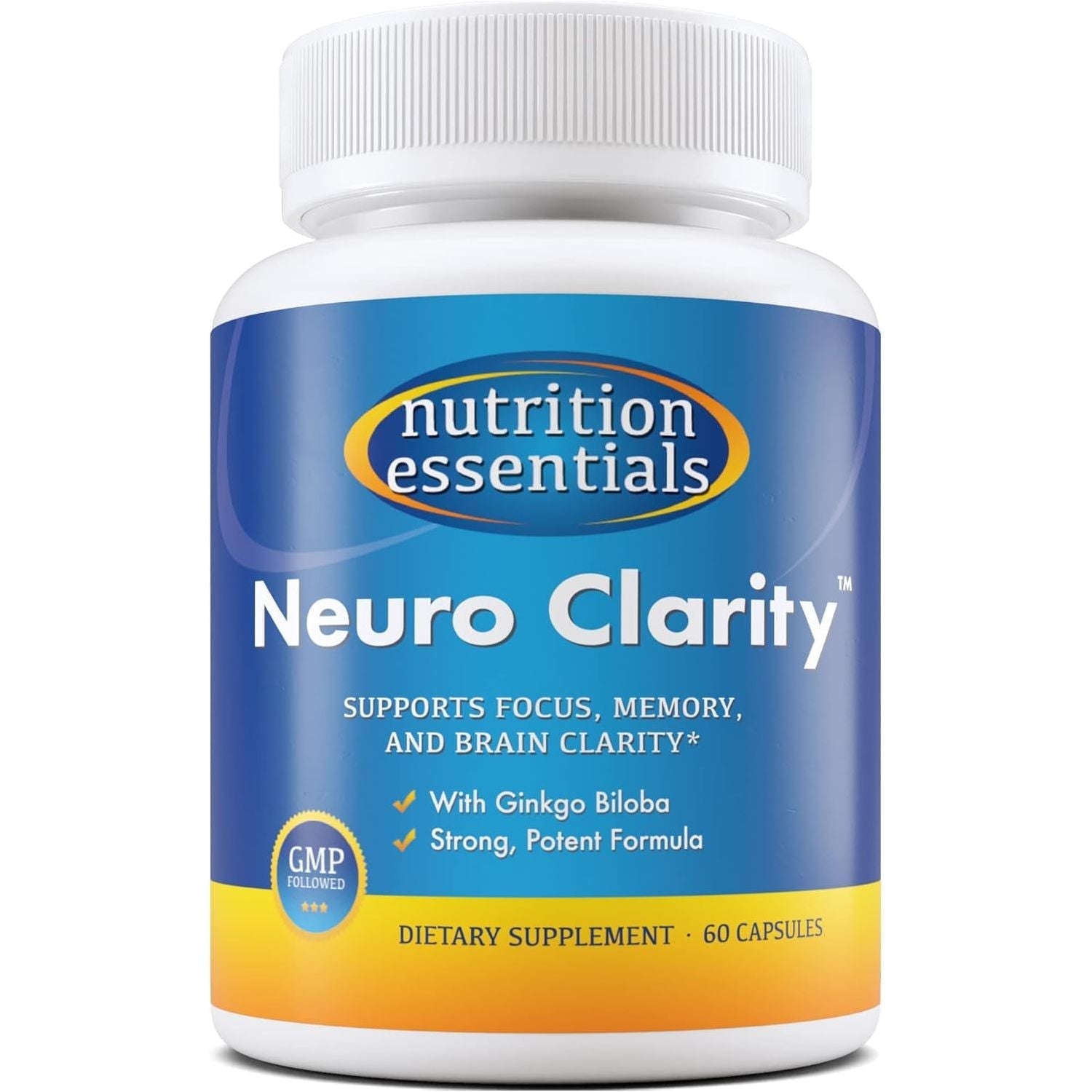 Nutrition Essentials Nootropic Brain Support Supplement - Caffeine-Free Capsules That Support the Brain