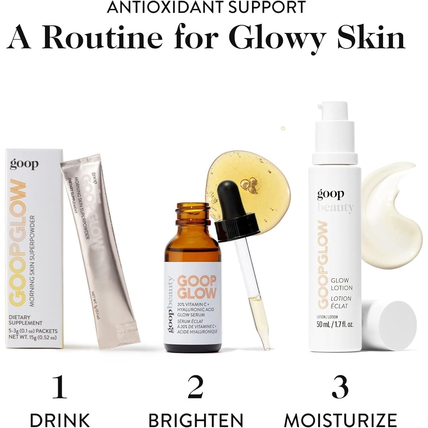 Goop Beauty Morning Skin Drink Mix | Beverage Powder to Protect against Signs of Aging 30 Pack