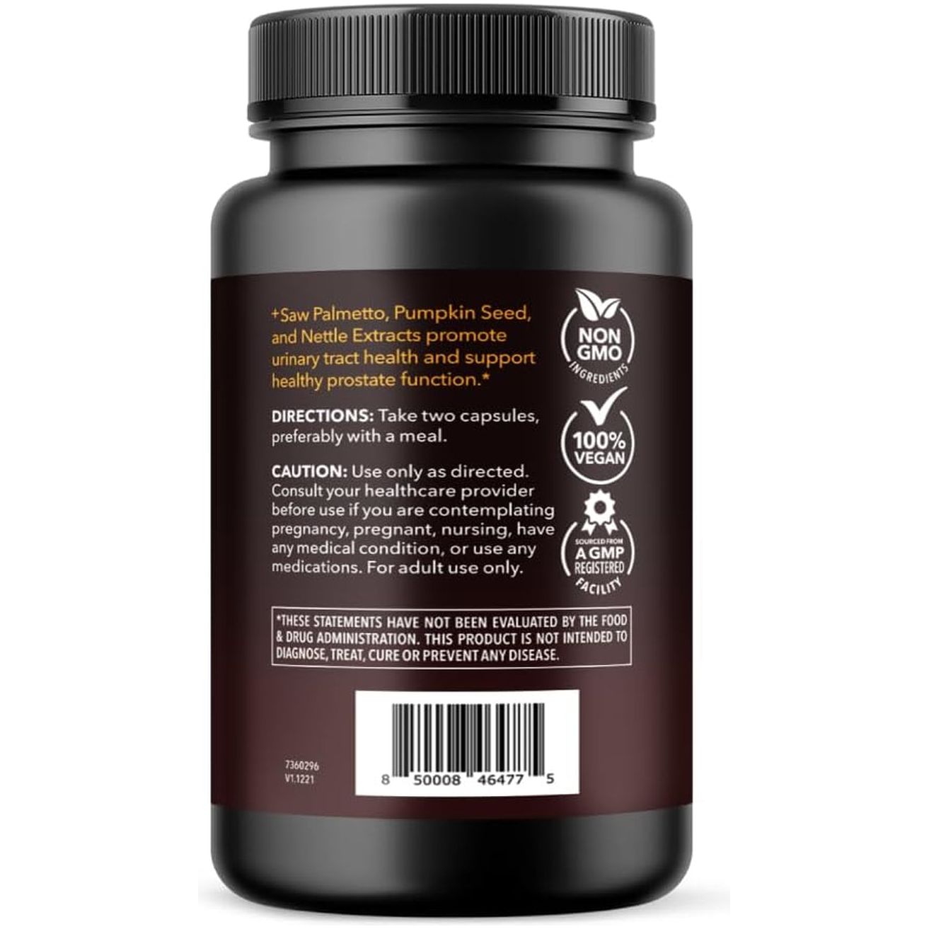 Saw Palmetto Supplement with Stinging Nettle and Pumpkin Seed Extract - DHT Blocker Urinary Health and Prostate Support for Men