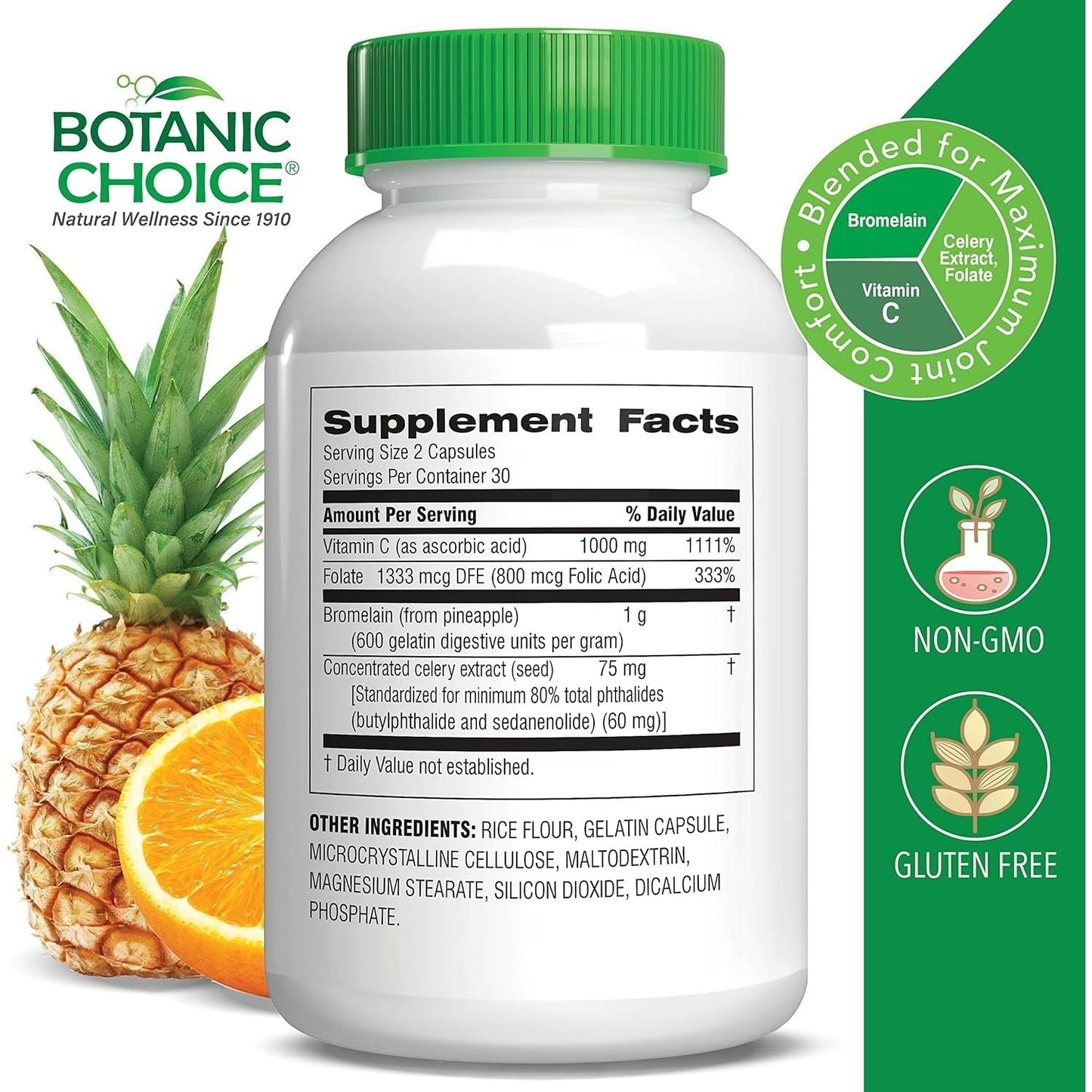 Botanic Choice Uric Acid Complex Supplement - Foot Joint Support 60 Caps