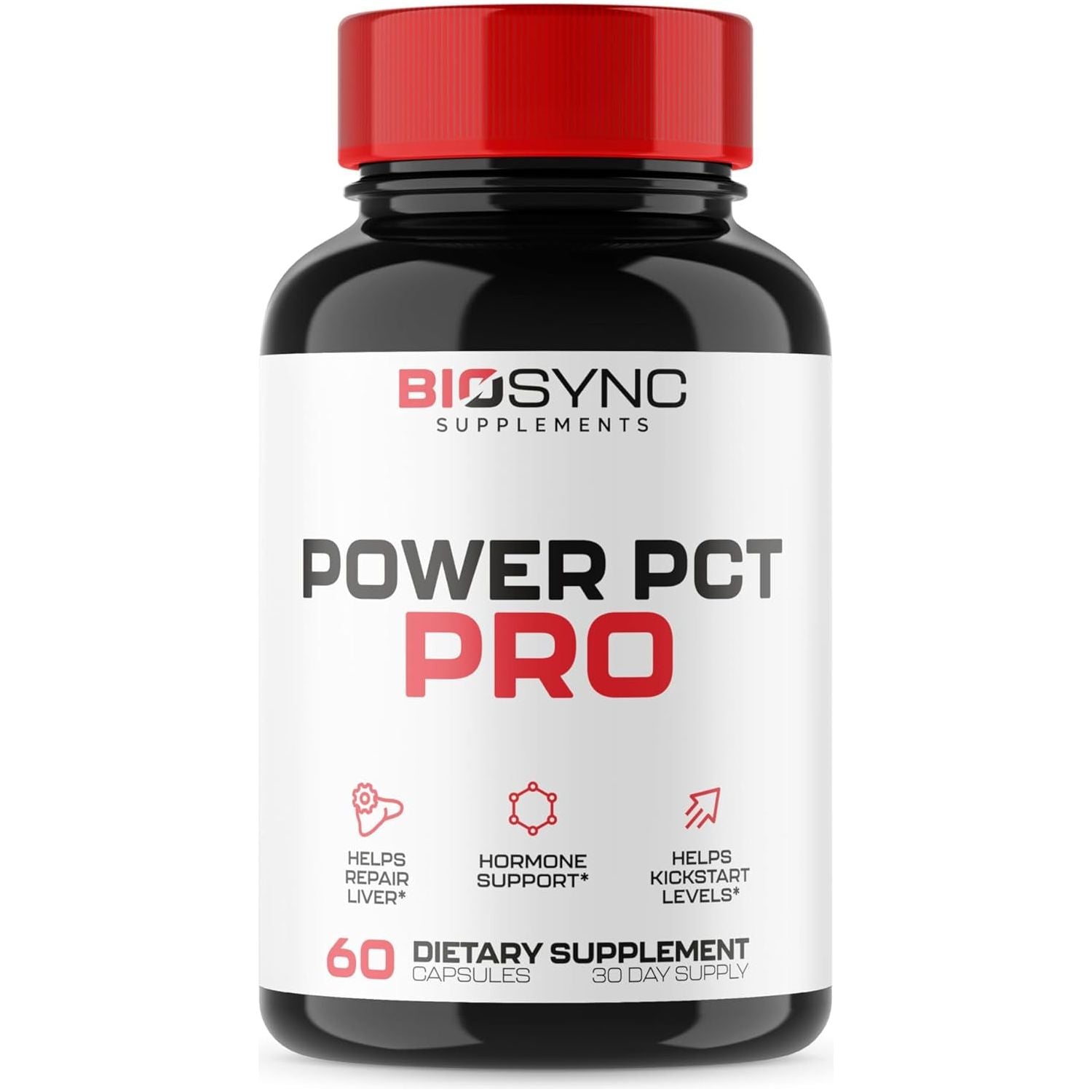 Biosync Supplements | #1 Effective Premium PCT Supplement for Men - 8 Powerful Ingredients - 60 Capsules