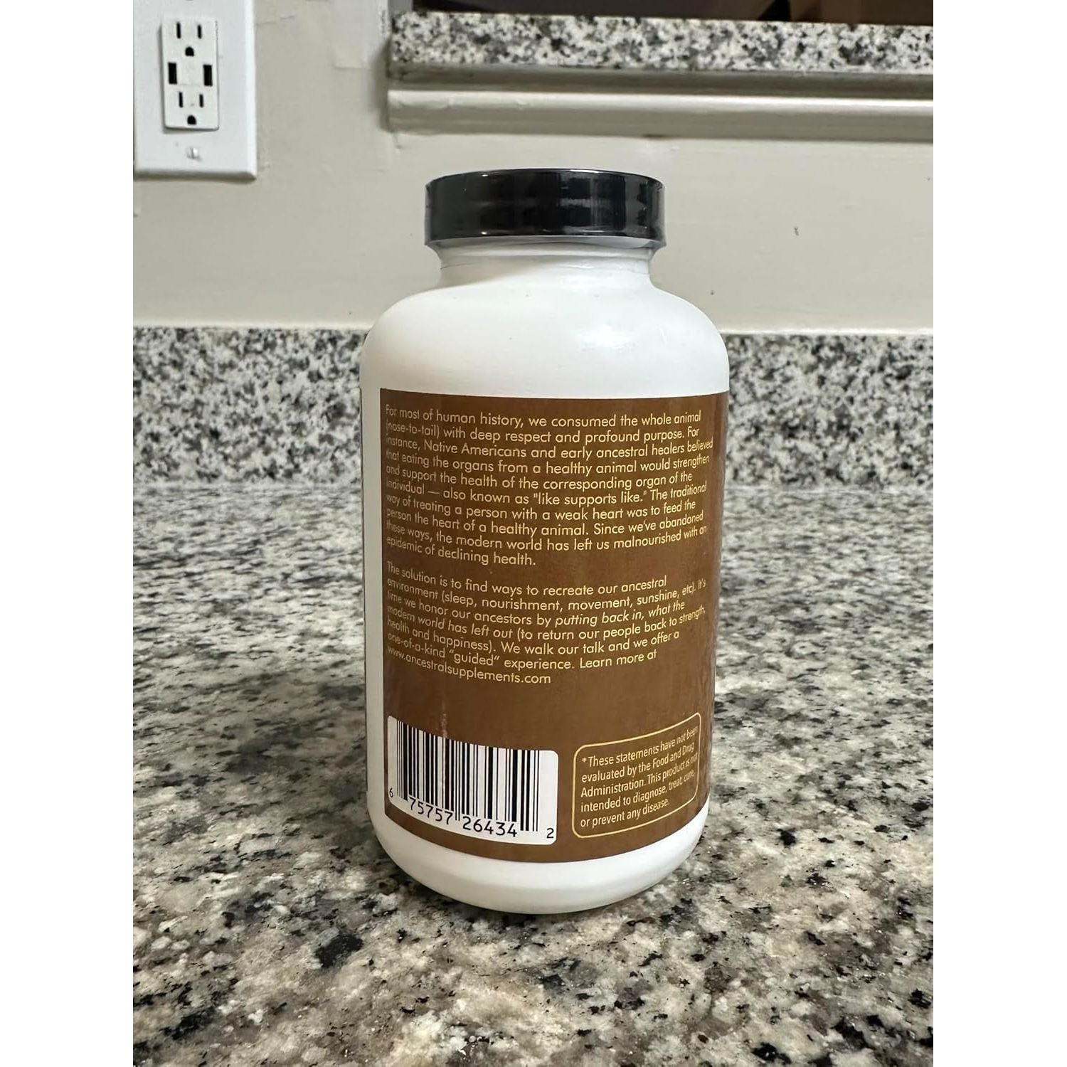 Ancestral Supplements Grass Fed Beef Tracheal Cartilage Supplement with Liver, 3000Mg for Immune Health and Joint Support 180 Capsules