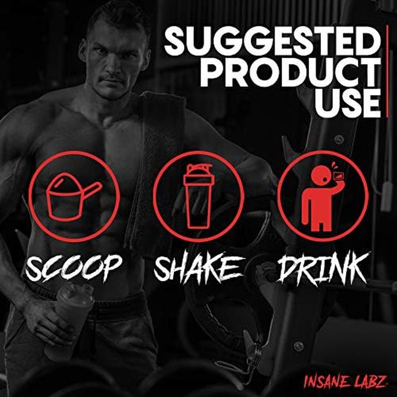 Insane Labz Possessed Low Stimulant Testosterone Boosting Pre Workout Powder, 30 Servings, Gummy Worm