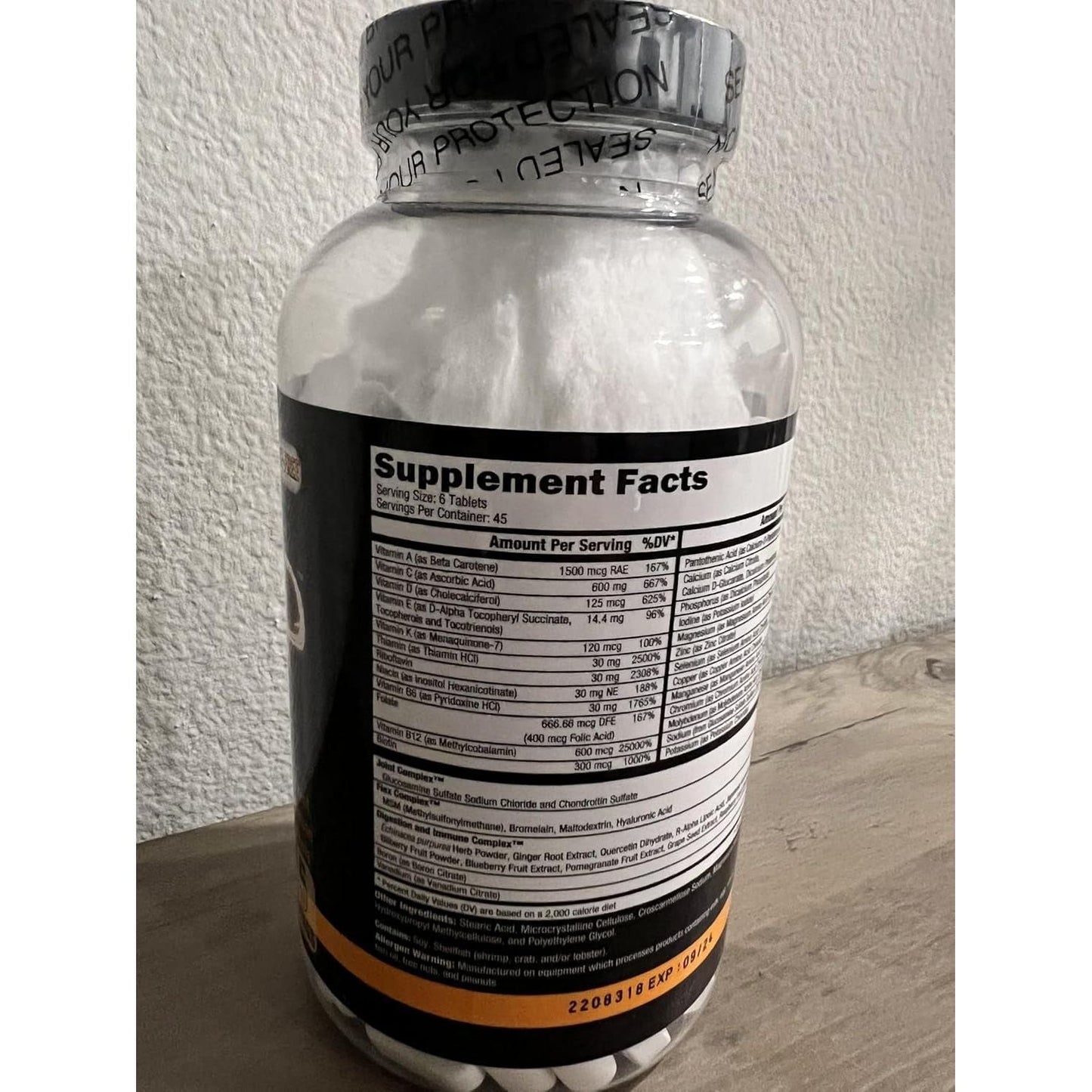 CONTROLLED LABS Orange Triad Daily Multivitamin for Workout, Digestion, Immune, and Joints, 45 Servings