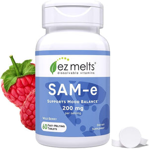 EZ Melts Dissolvable Sam-E Supplement 200 Mg, Sugar-Free, 1-Month Supply