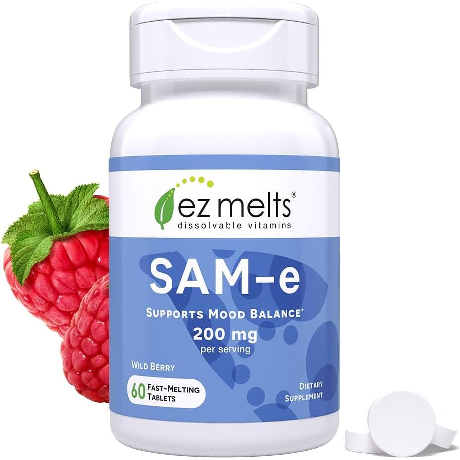 EZ Melts Dissolvable Sam-E Supplement 200 Mg, Sugar-Free, 1-Month Supply