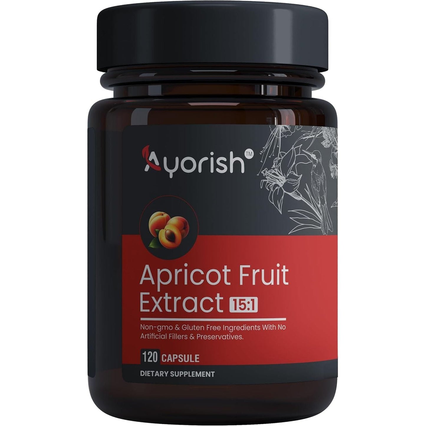 Apricot Capsule 15:1 (120 Veg Capsules) 1000 Mg Serving