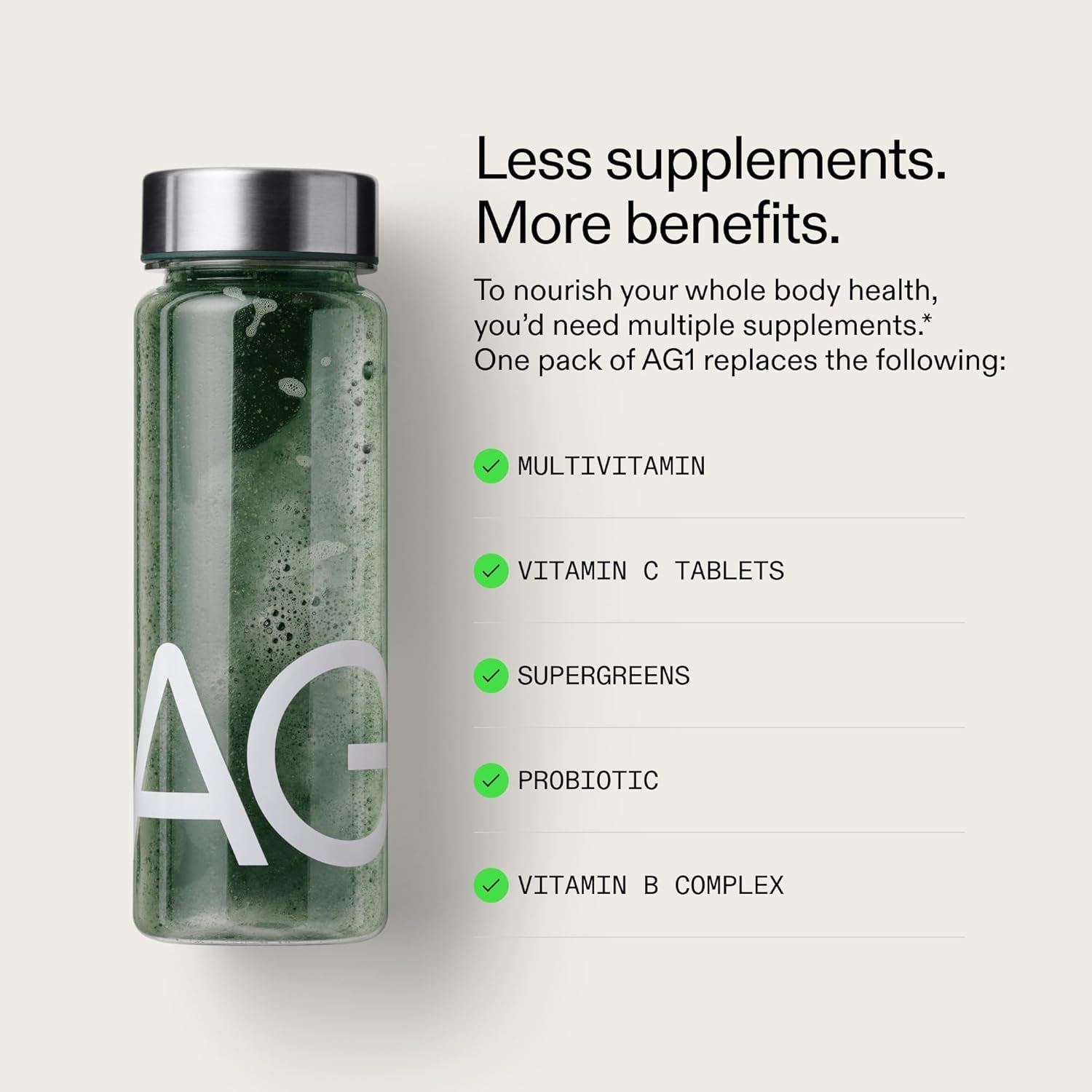 AG1 Greens Powder Supplement | Improve Gut Health