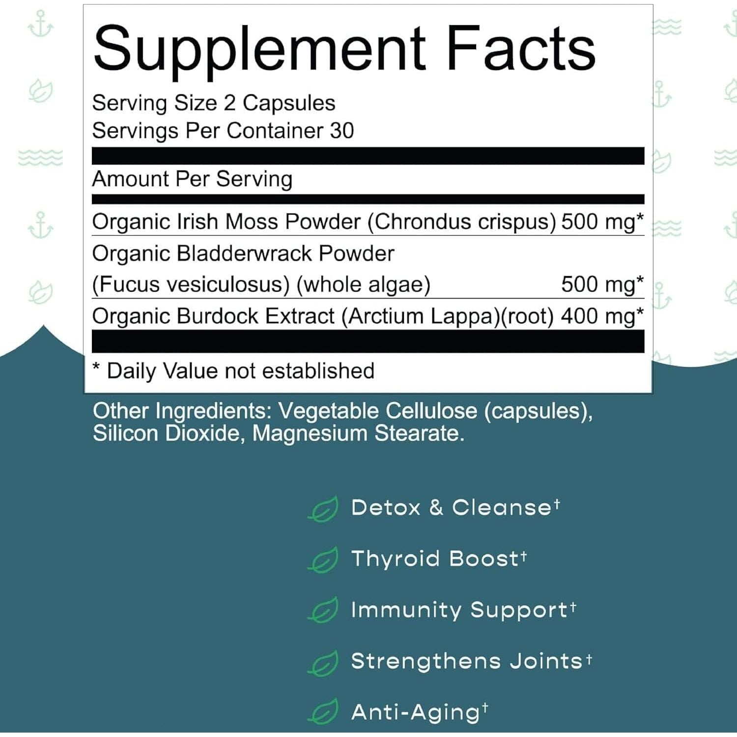 Herbal Vineyards Organic Wildcrafted Vegetable 60 Capsules | 1500MG | Powerful Immunity Booster