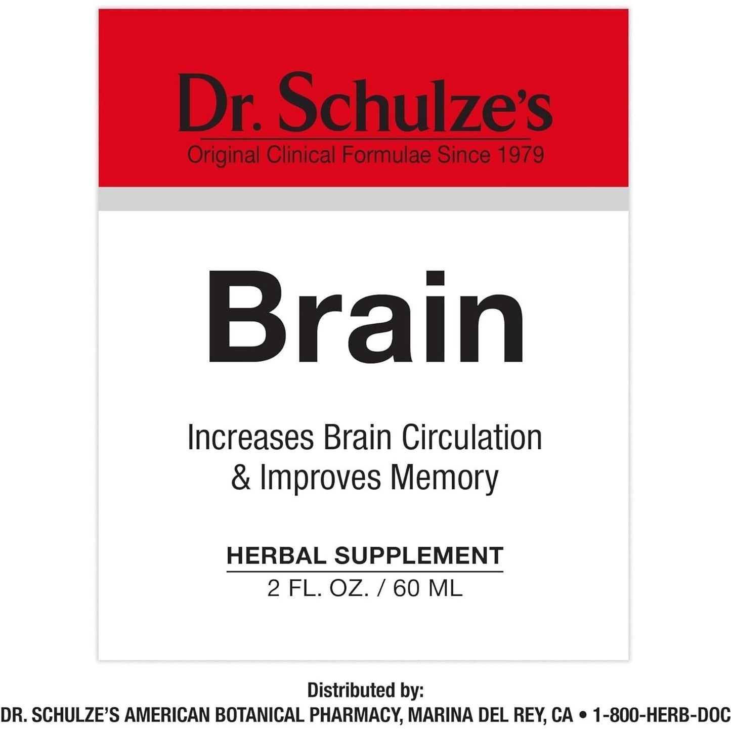 Dr. Schulze'S Brain Formula 2 Oz. - Stimulates Circulation and and Improved Mental Focus