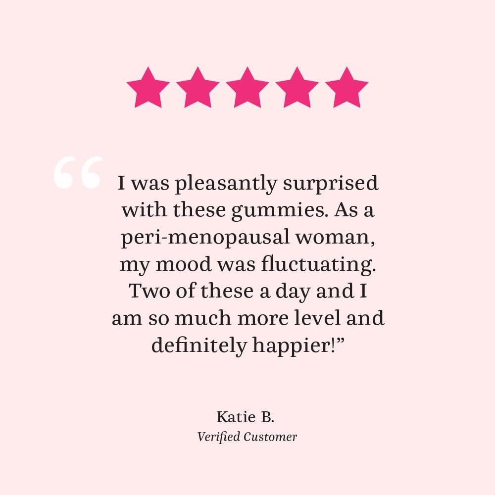 WINGED Happy Her Mood Gummies | Happy Mind & Positive Feelings| Cherry Berry Flavor (60 Ct)