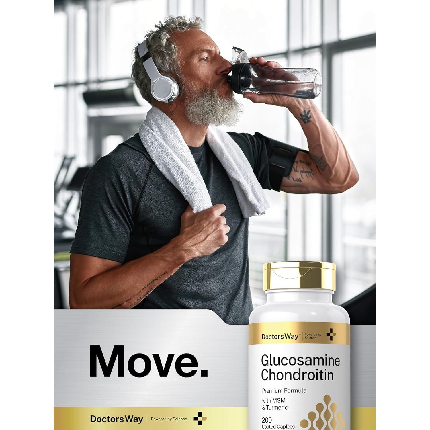 Doctor'S Way Glucosamine Chondroitin Turmeric MSM | 200 Caplets | Advanced Support Complex