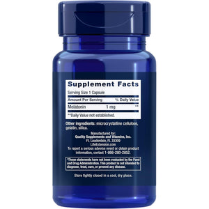 Life Extension Melatonin 1 Mg - for Restful Night & Hormone Balance - 60 Capsules