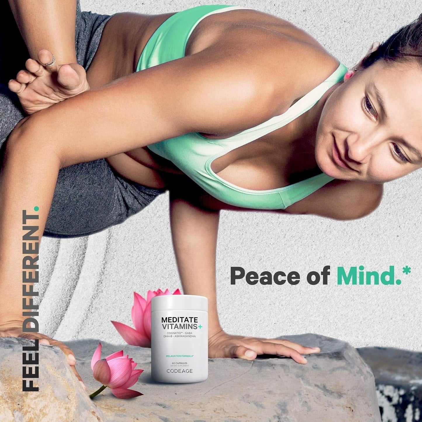 Codeage Meditate Vitamins+ Supplement - BDNF Brain Pills and Neuroprotein - 60 Capsules