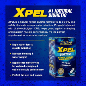 Maximum Human Performance Xpel Maximum Strength Diuretic Water Pills 80 Capsules