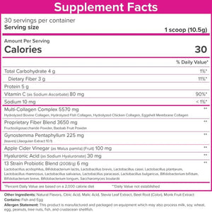 Skinnyfit Super Youth Tropical Punch Multi-Collagen Peptides + Probiotics, 30 Servings