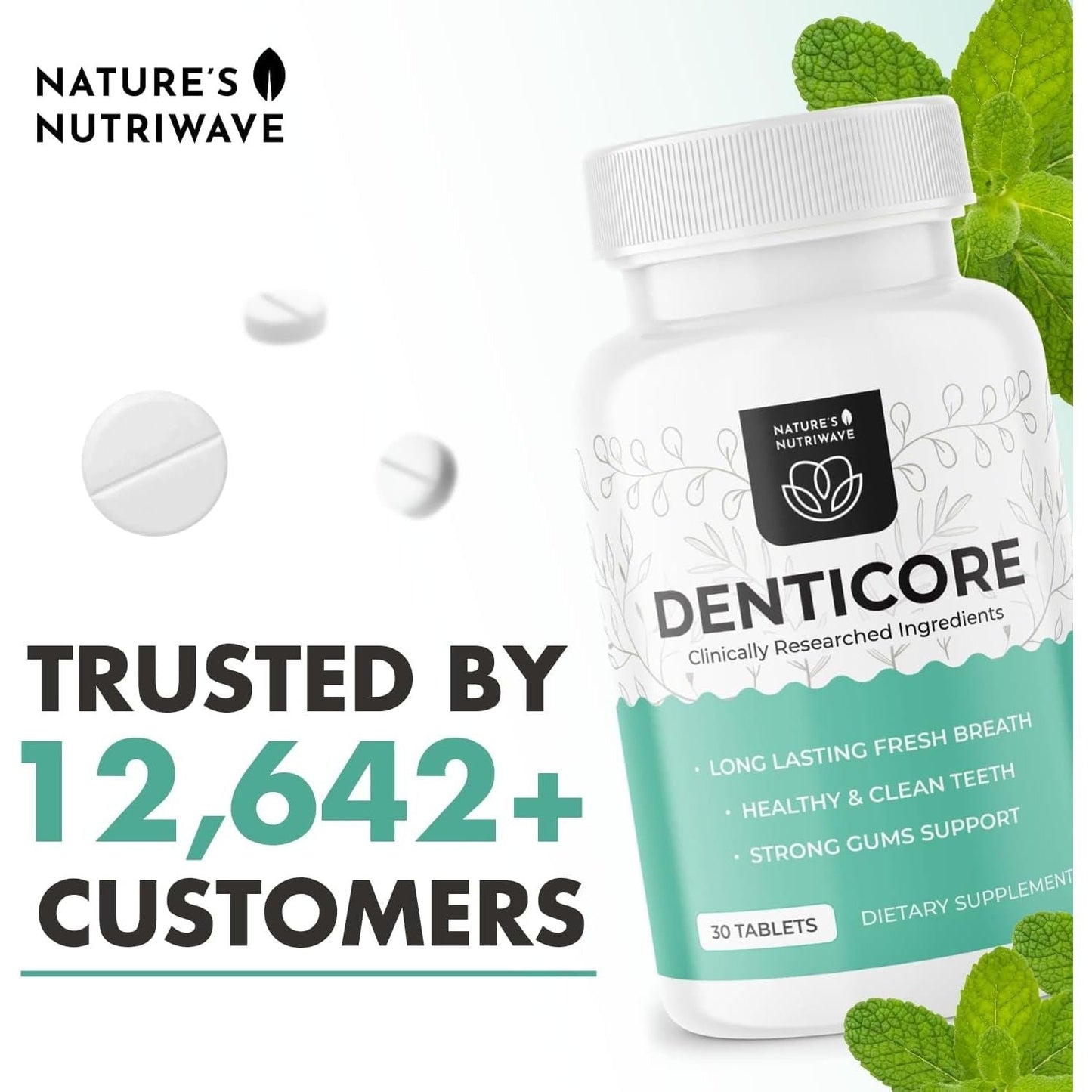 Denticore - Original Formulated Supplements for Teeth and Gums Health 30 Tablets