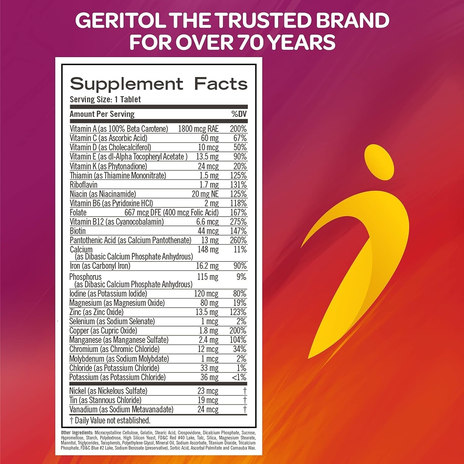Geritol, Multivitamin Supplement, 40 Tablets