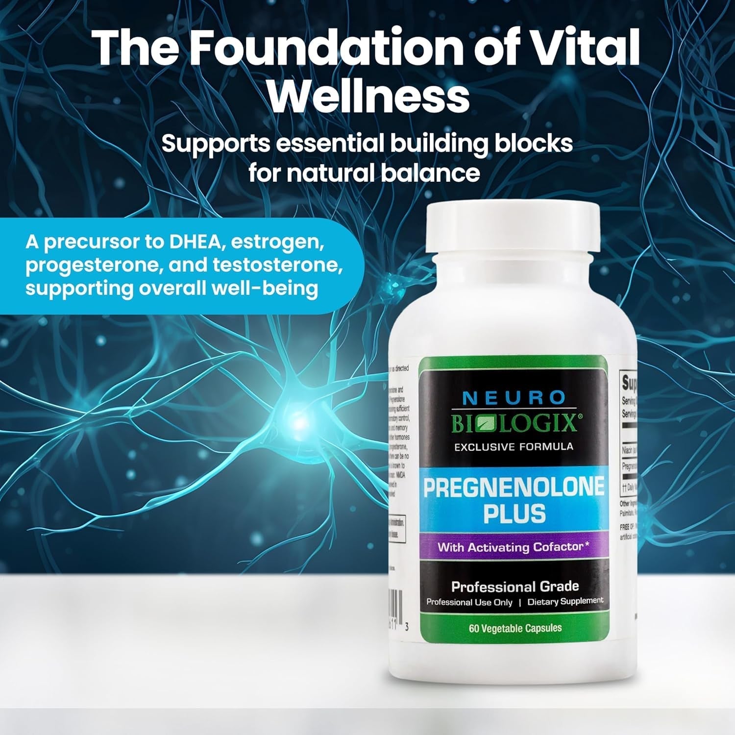 Pregnenolone plus Supplement for Women to Support Energy, Mood & Mental Clarity 60 Capsules