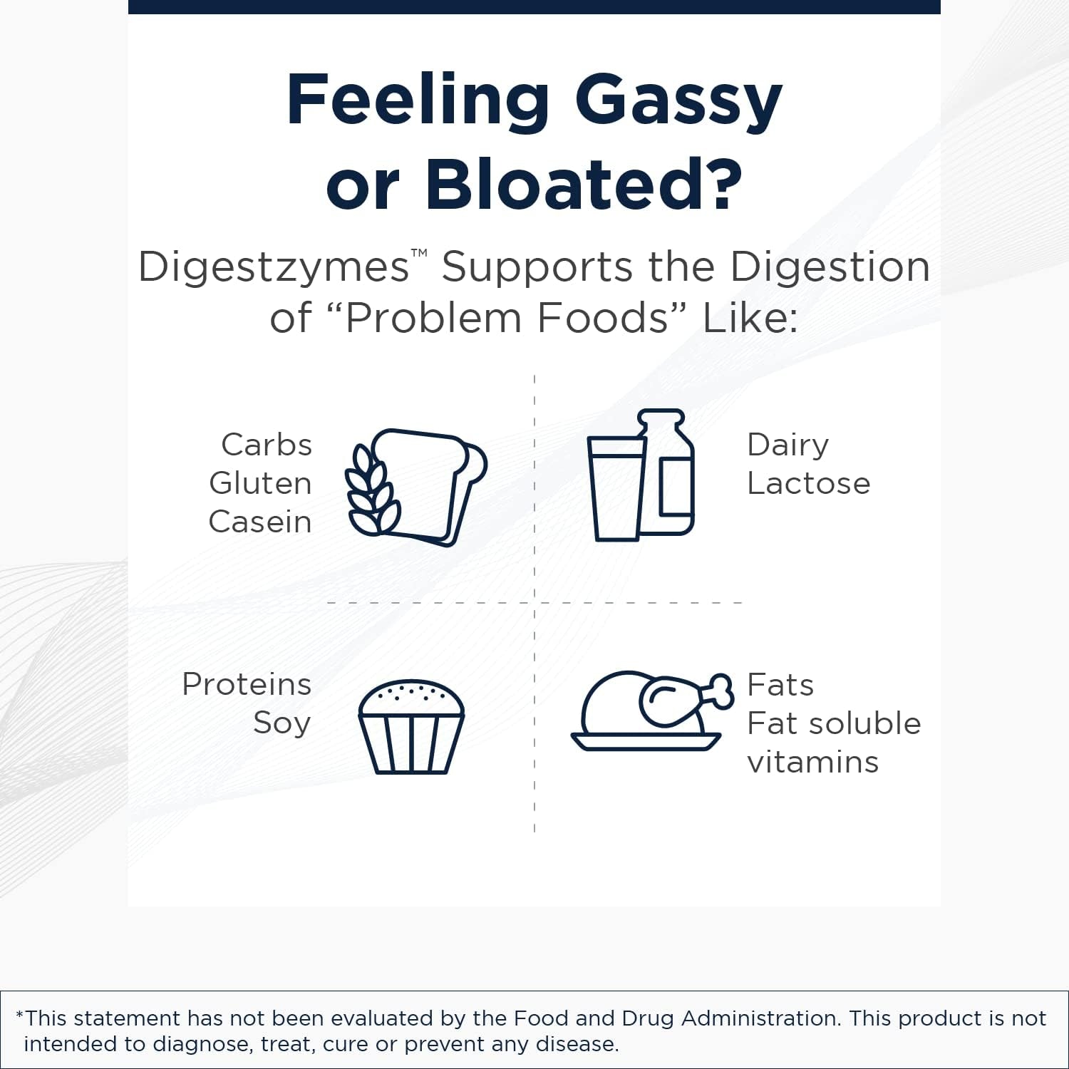 Designs for Health Digestzymes - Digestive Enzymes + Betaine Hydrochloride for Gas & Bloating Relief (60 Capsules)
