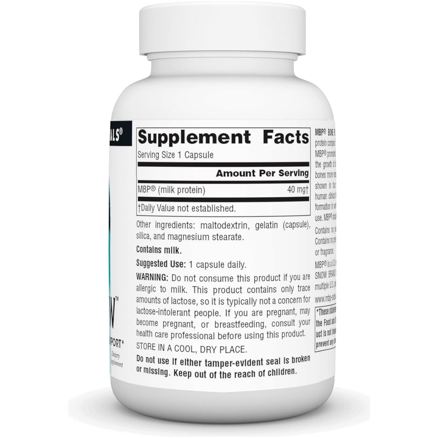 Source Naturals MBP Bone Renew - Milk Protein for Advanced Bone Density Support* - 120 Capsules