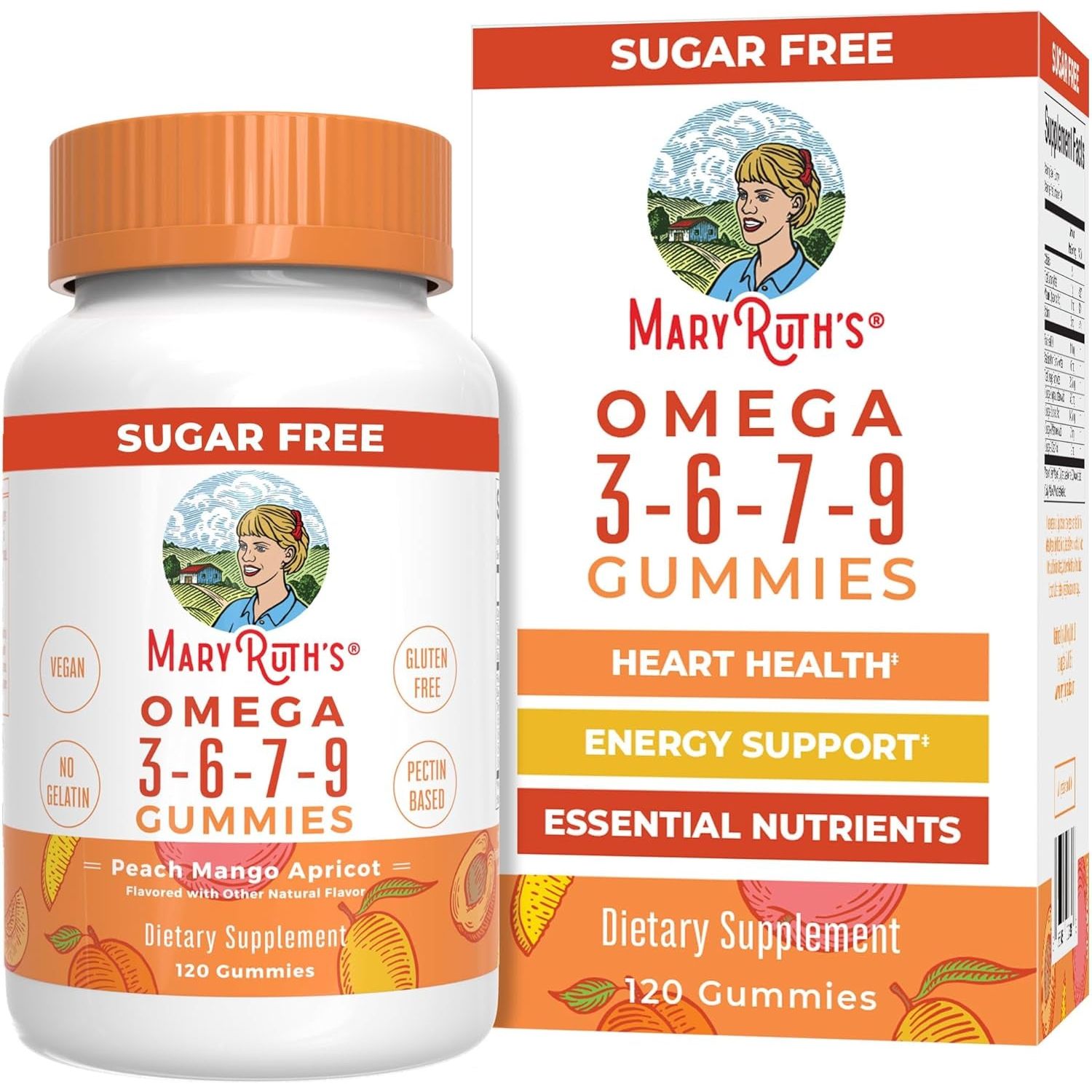 Maryruth Organics Vegan Omega 3 6 7 9 Gummies | 120 Count
