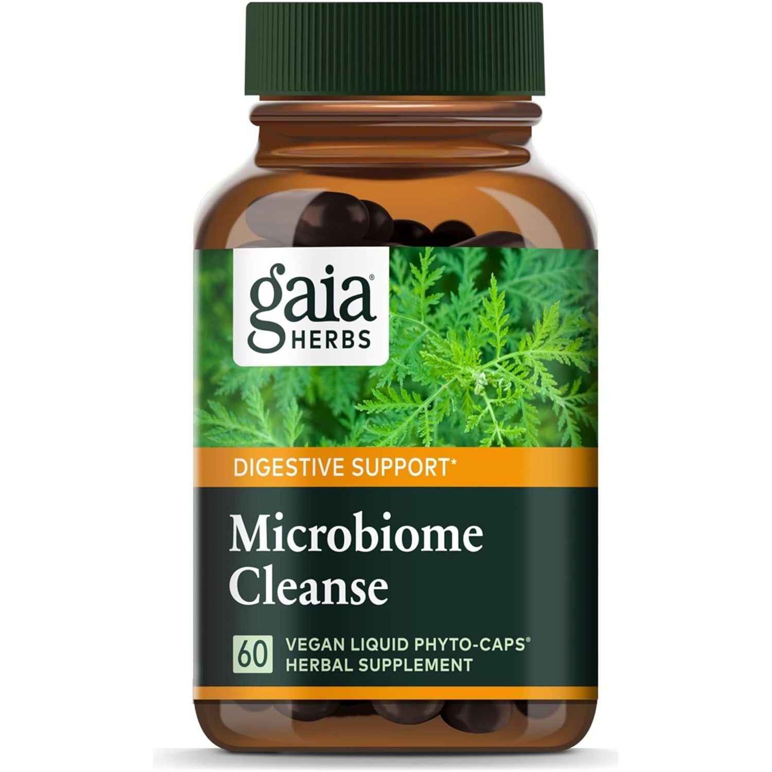 Gaia Herbs Microbiome Cleanse with Black Walnut, Sweet Wormwood, Oregano & Peppermint (30-Day Supply)