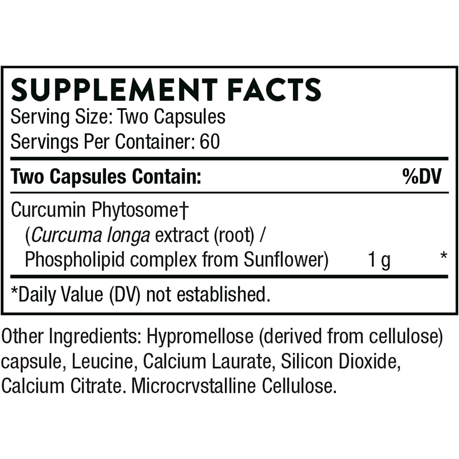 THORNE Curcumin Phytosome 1000 Mg - Supports Health in Joints, Muscles, GI Tract, Liver, and Brain - 120 Capsules