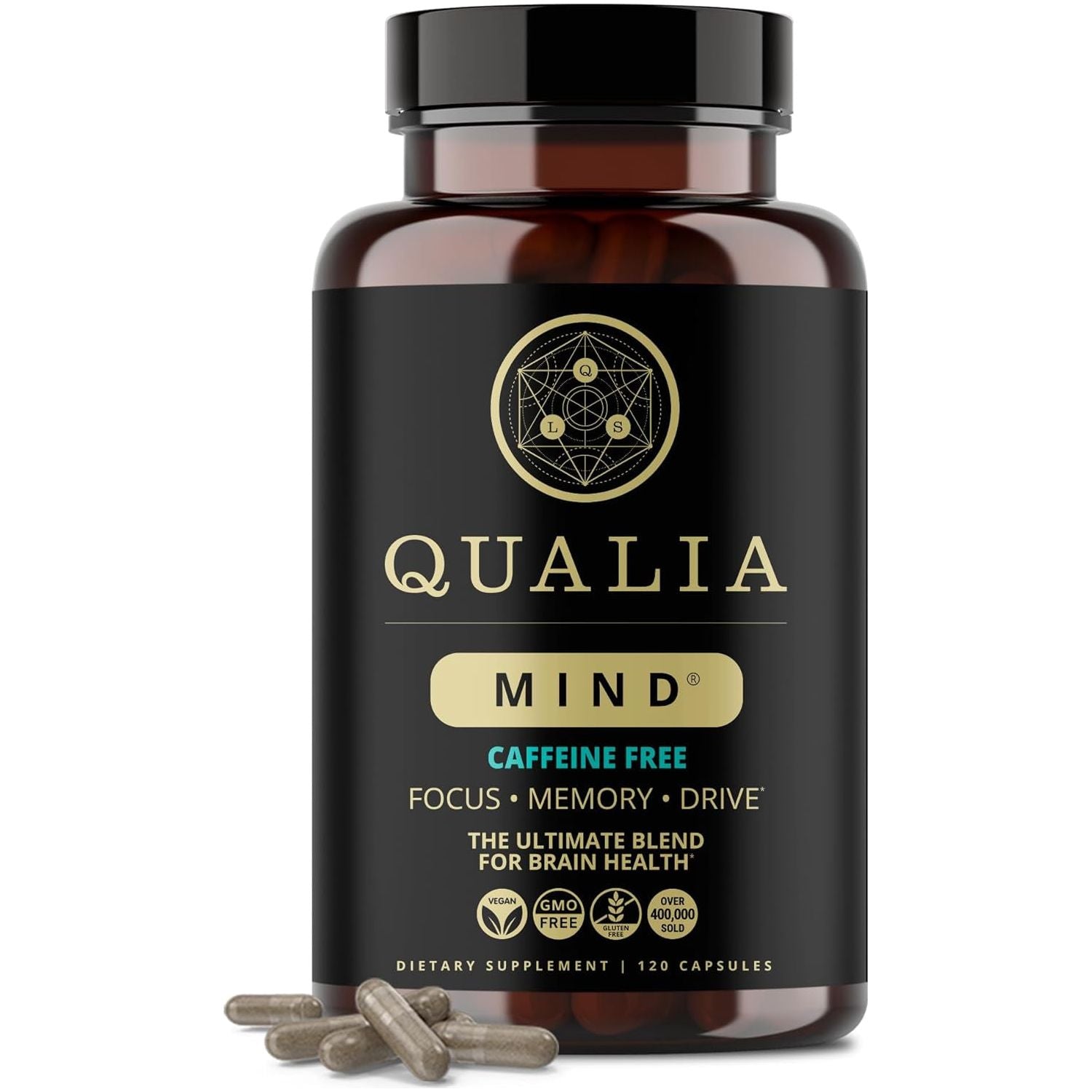 QUALIA MIND (Caffeine Free) | the Ultimate Blend for Brain Health | Maintain Drive & Productivity