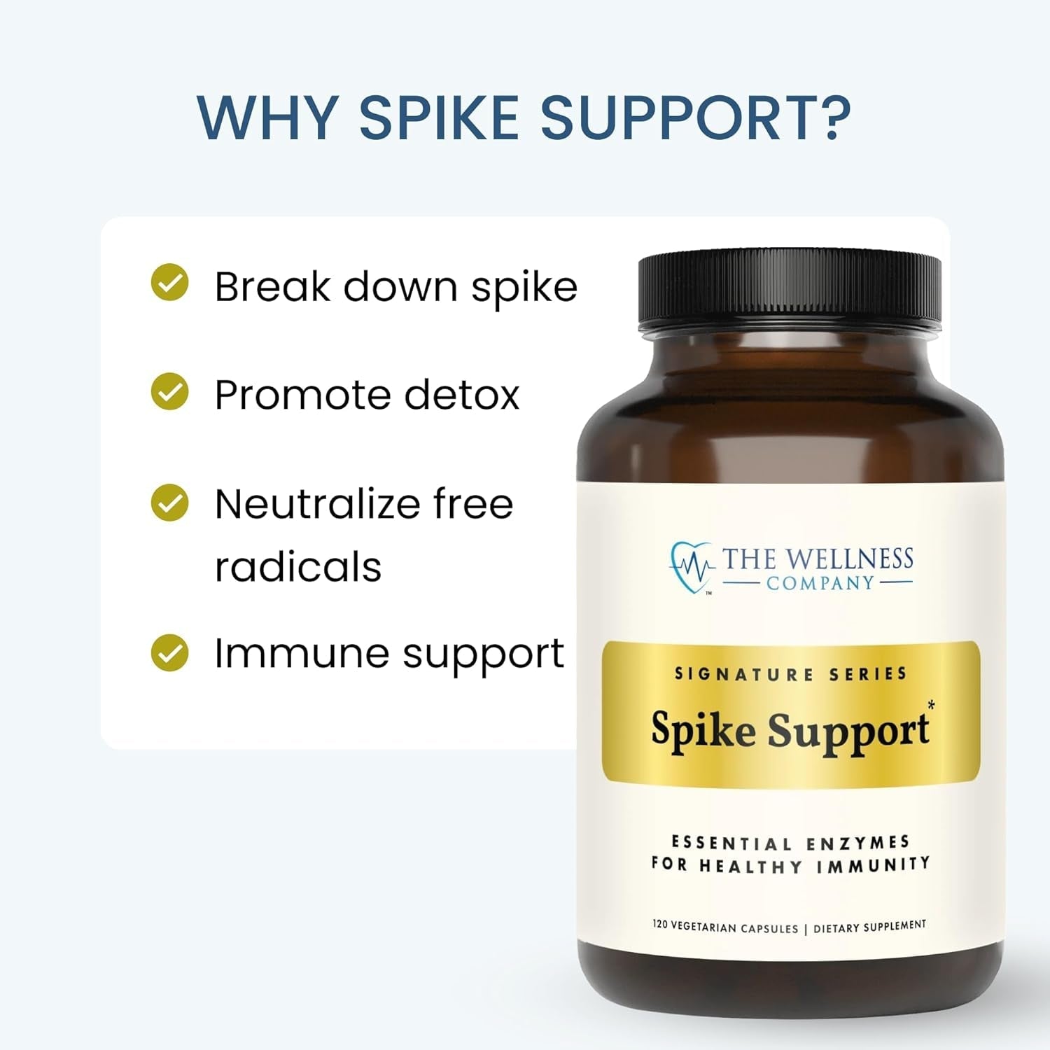 The Wellness Company Spike Support with Nattokinase 120 Count