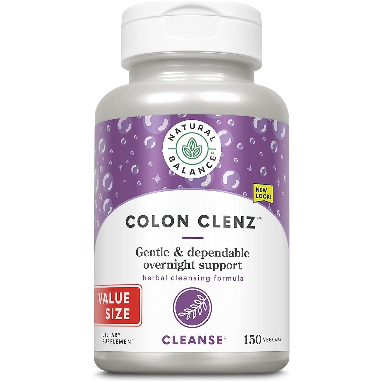 Natural Balance Colon Clenz | Herbal Colon Cleanse & Detox Supplement (150 CT)