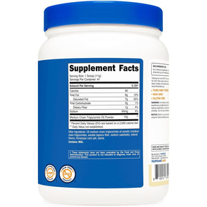Nutricost C8 MCT Oil Powder 1LB (16Oz) Vanilla Flavor - 95% C8 MCT Oil Powder, Best for Keto Diets, Non-Gmo, Gluten Free