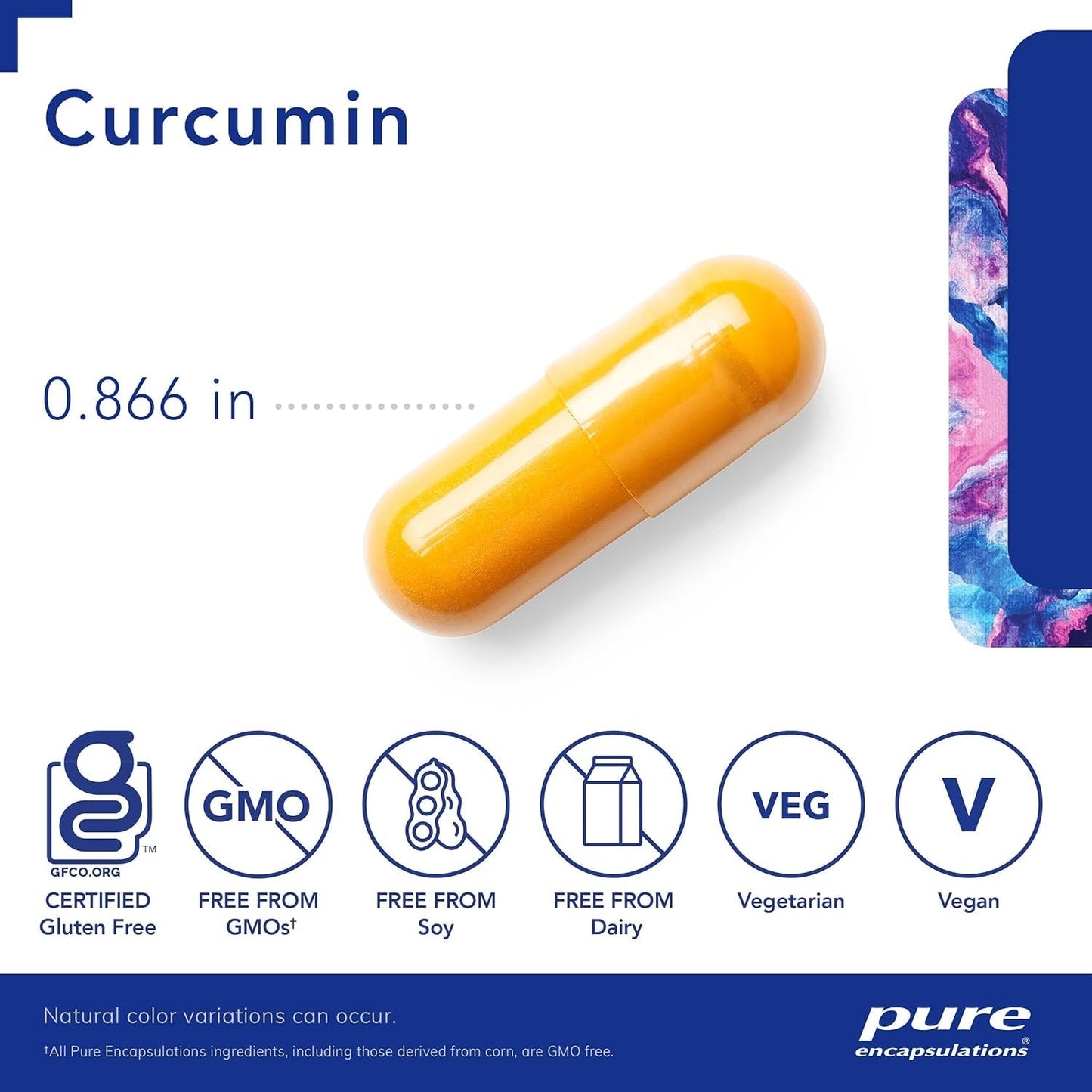 Pure Encapsulations Curcumin - Supports Joint Health & Liver Health  60 Capsules/500 Mg