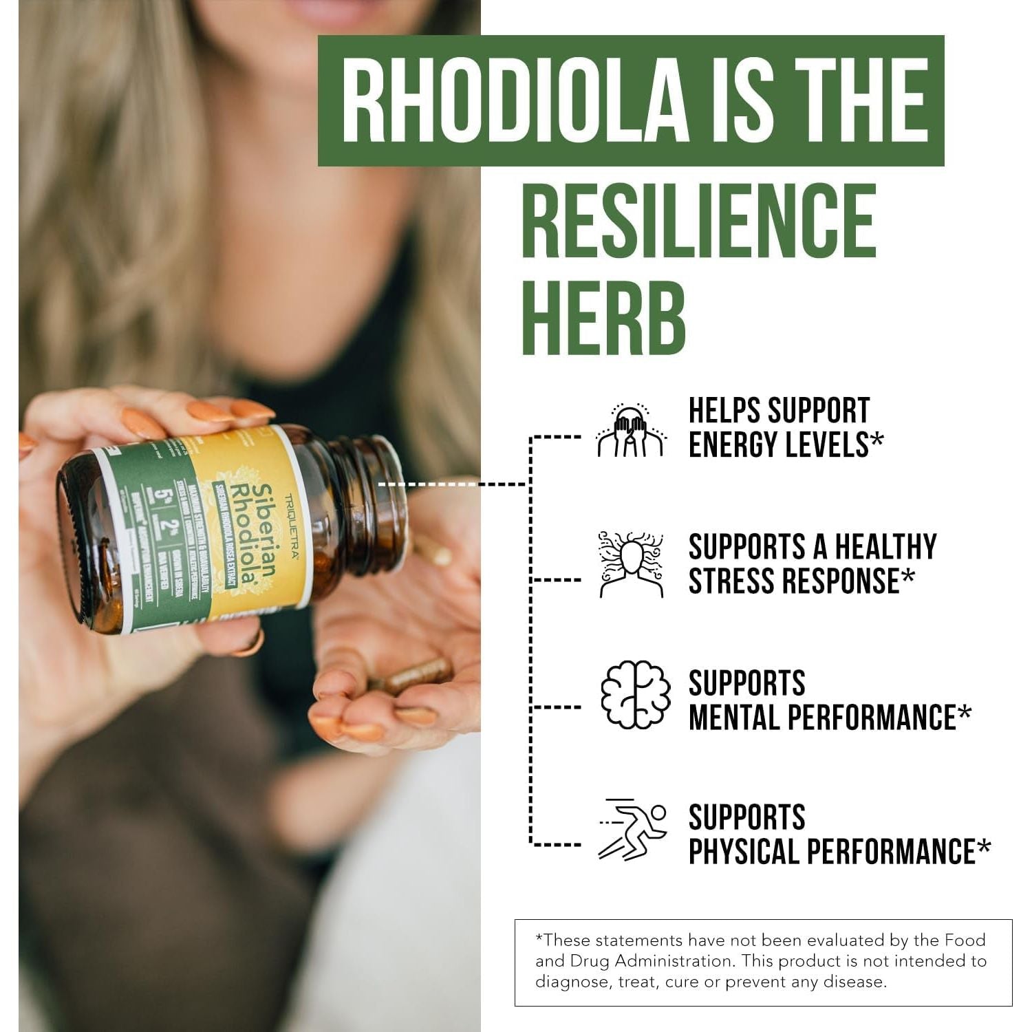 Max Strength Siberian Rhodiola – Helps Support Stress, Energy & Focus (60 Capsules)