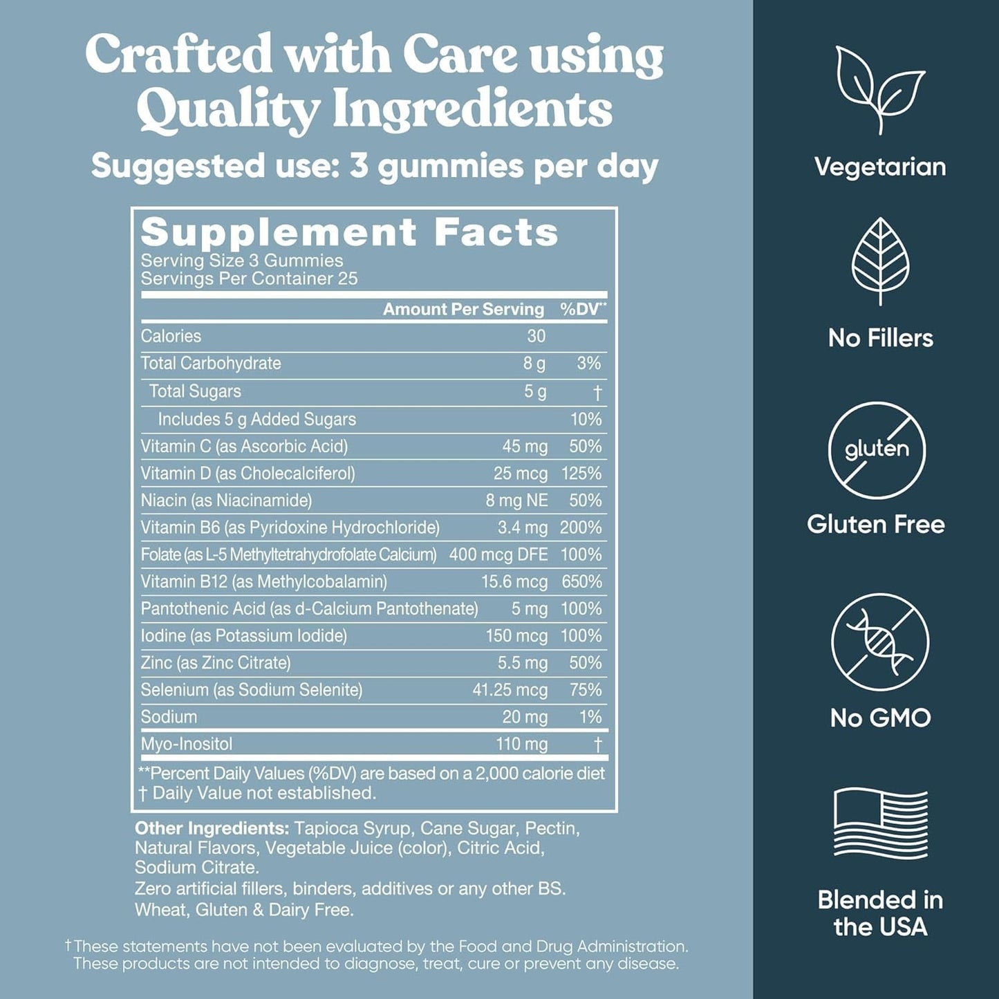 Conception for Her Fertility Gummies - Fertility Supplements with Myo Inositol, Folate & More Essential Nutrients - 75 Gummies (FOR WOMEN)