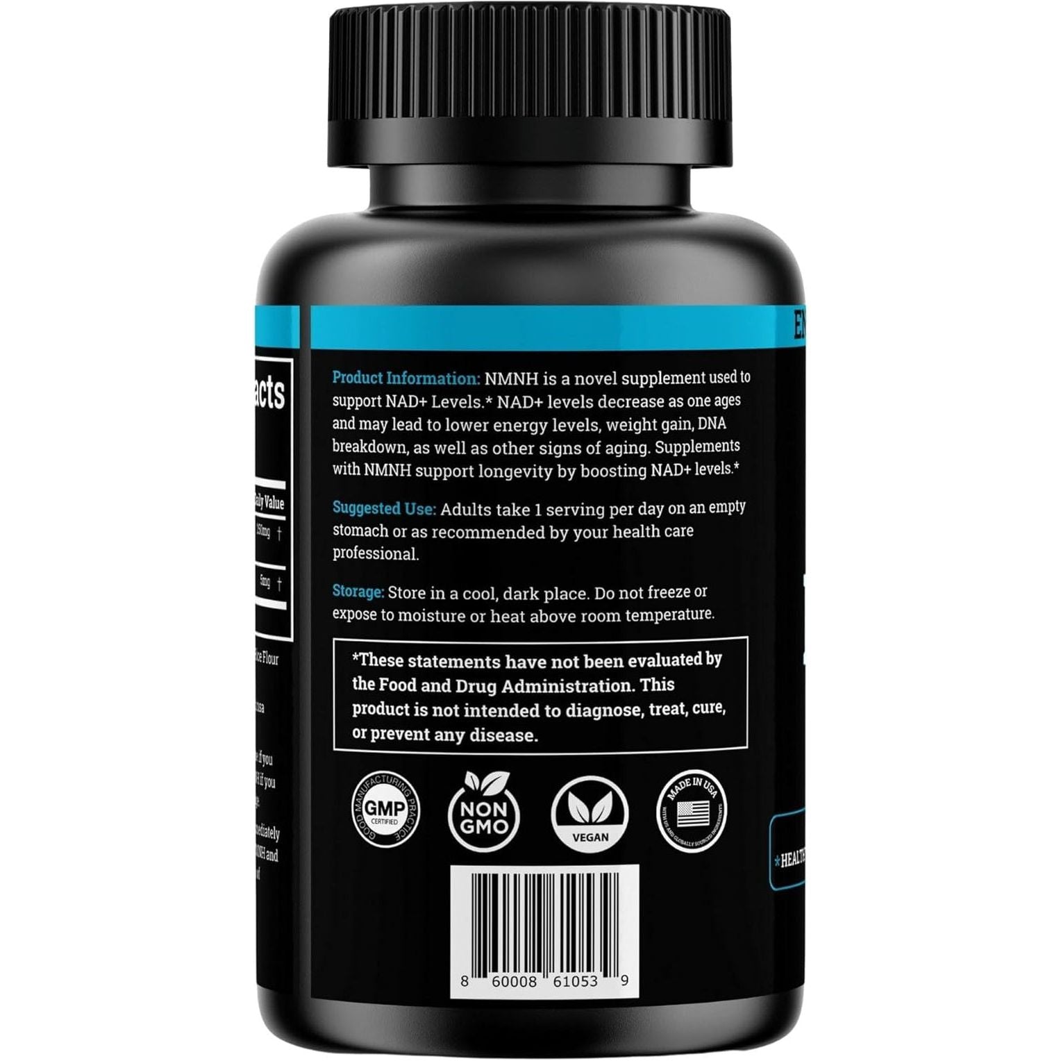 NMNH Supplement 250MG Pure Dihydro-Nicotinamide Mononucleotide for Anti-Aging & Energy