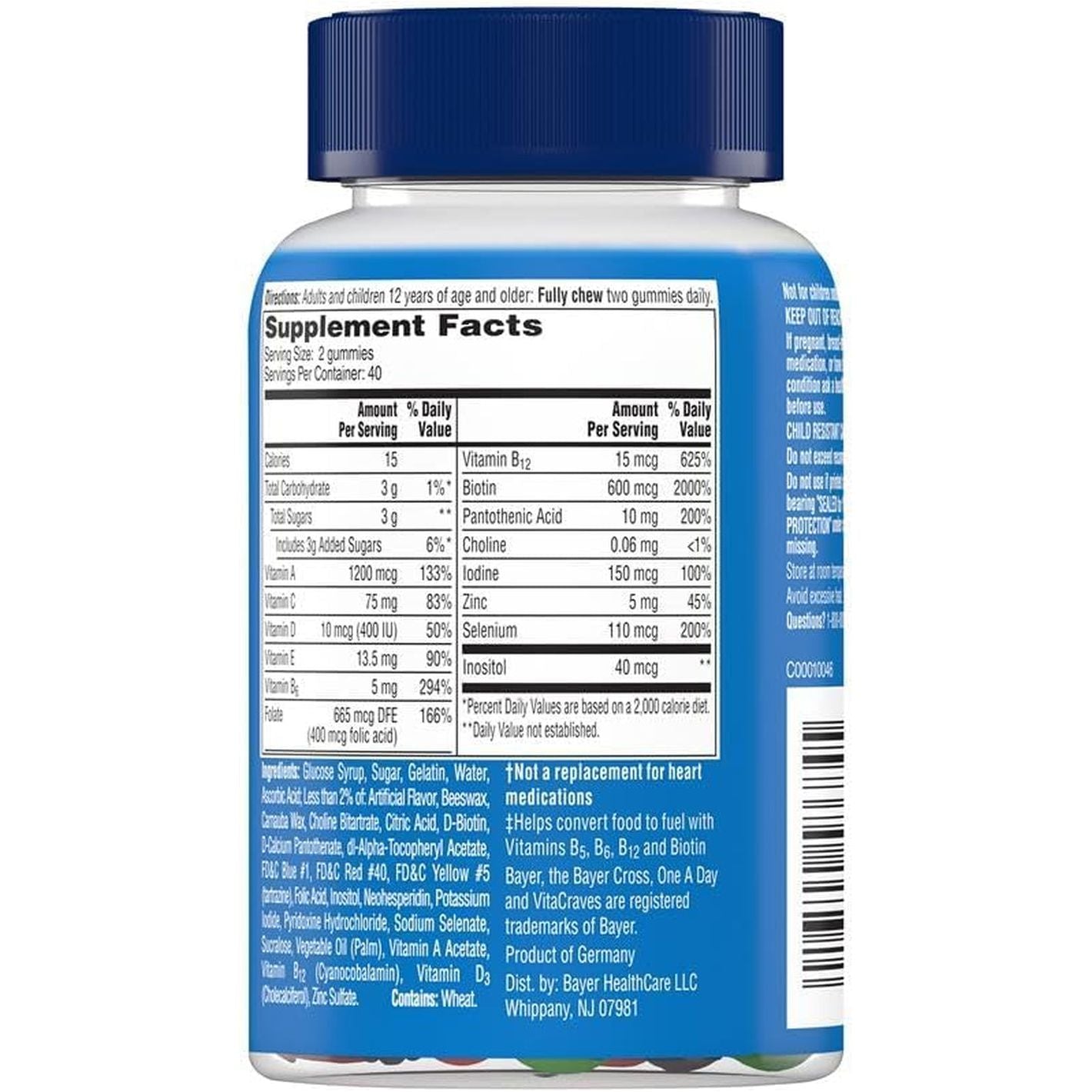 One a Day Men’S Multivitamin Gummies, Multivitamin for Men with Vitamin A, C, D, E, Calcium & More 80 Count