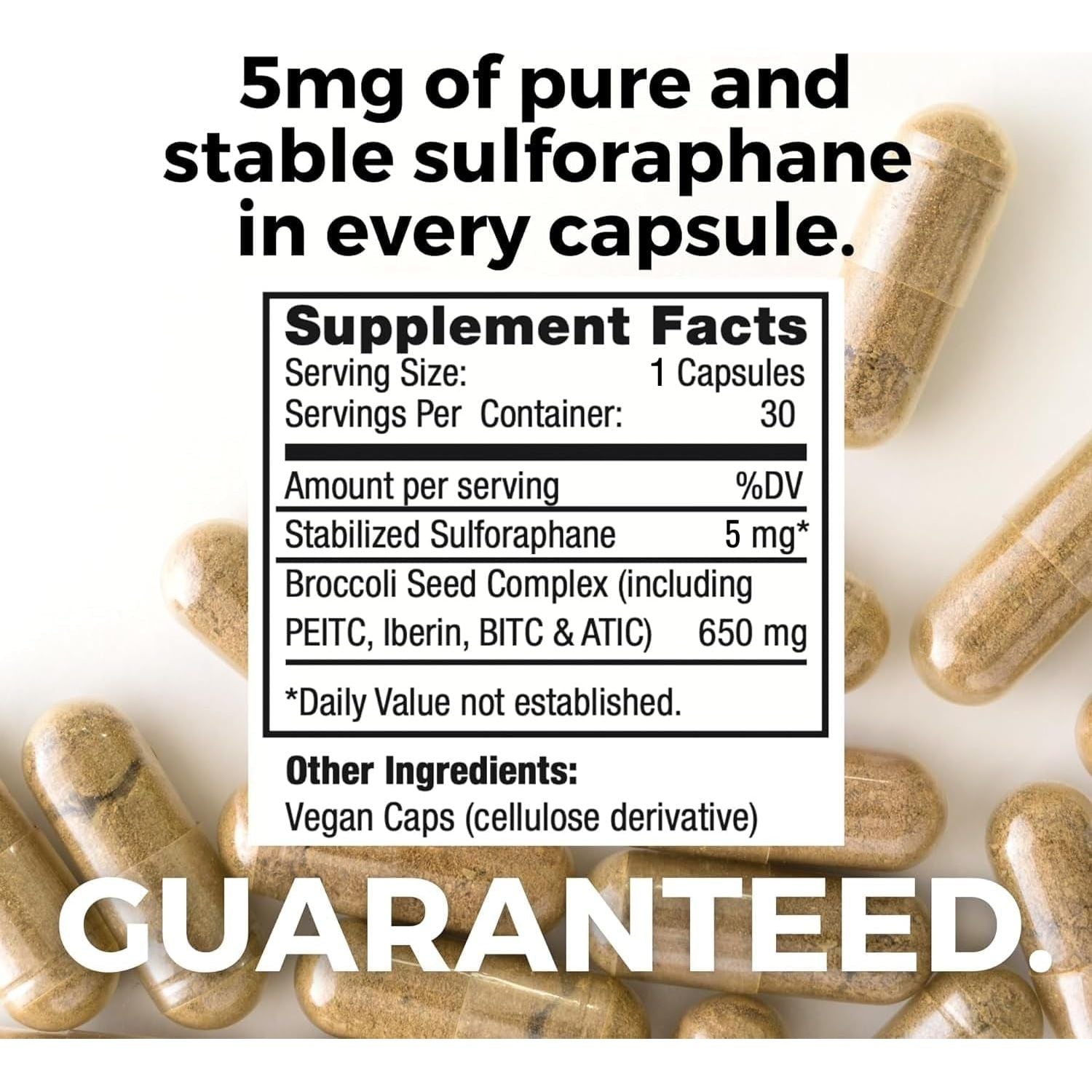 Mara Labs Broc Elite plus | Broccoli Supplement W/Stabilized Sulforaphane Extract | 30 Vegetable Capsules