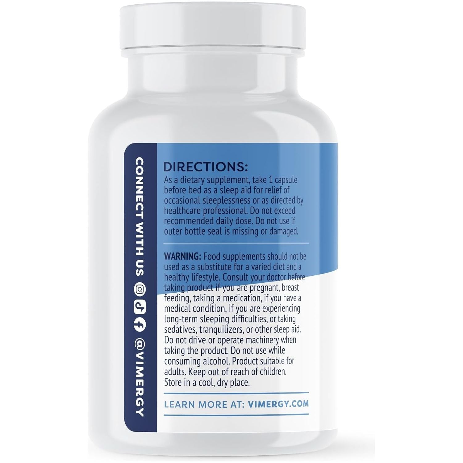 Vimergy Melatonin – Natural Sleep Aid (120 Counts)