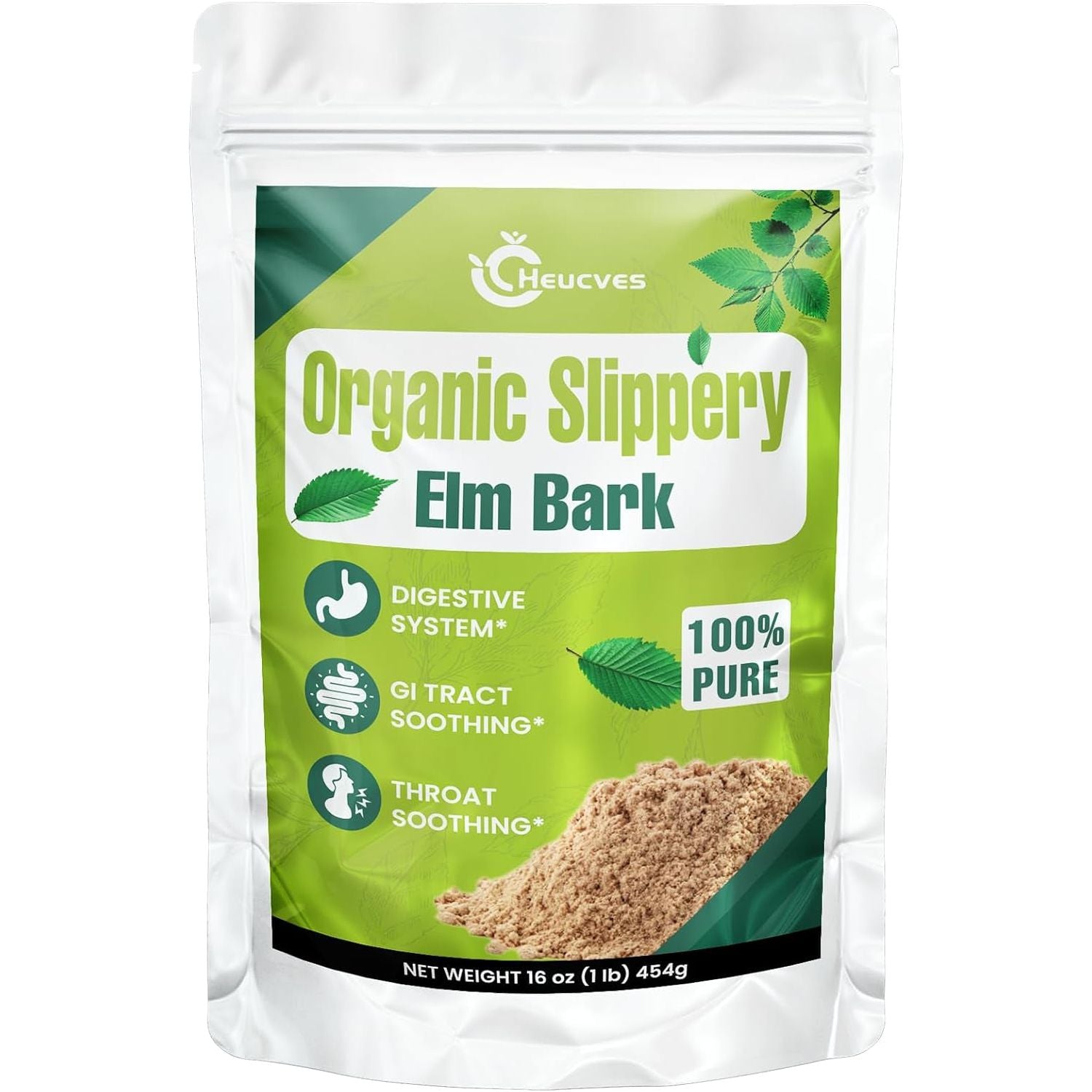 Slippery Elm - Natural Herbs Helps Soothe the Throat and Coughing & Digestive, Diarrhea - 1 Lbs (349 Servings)