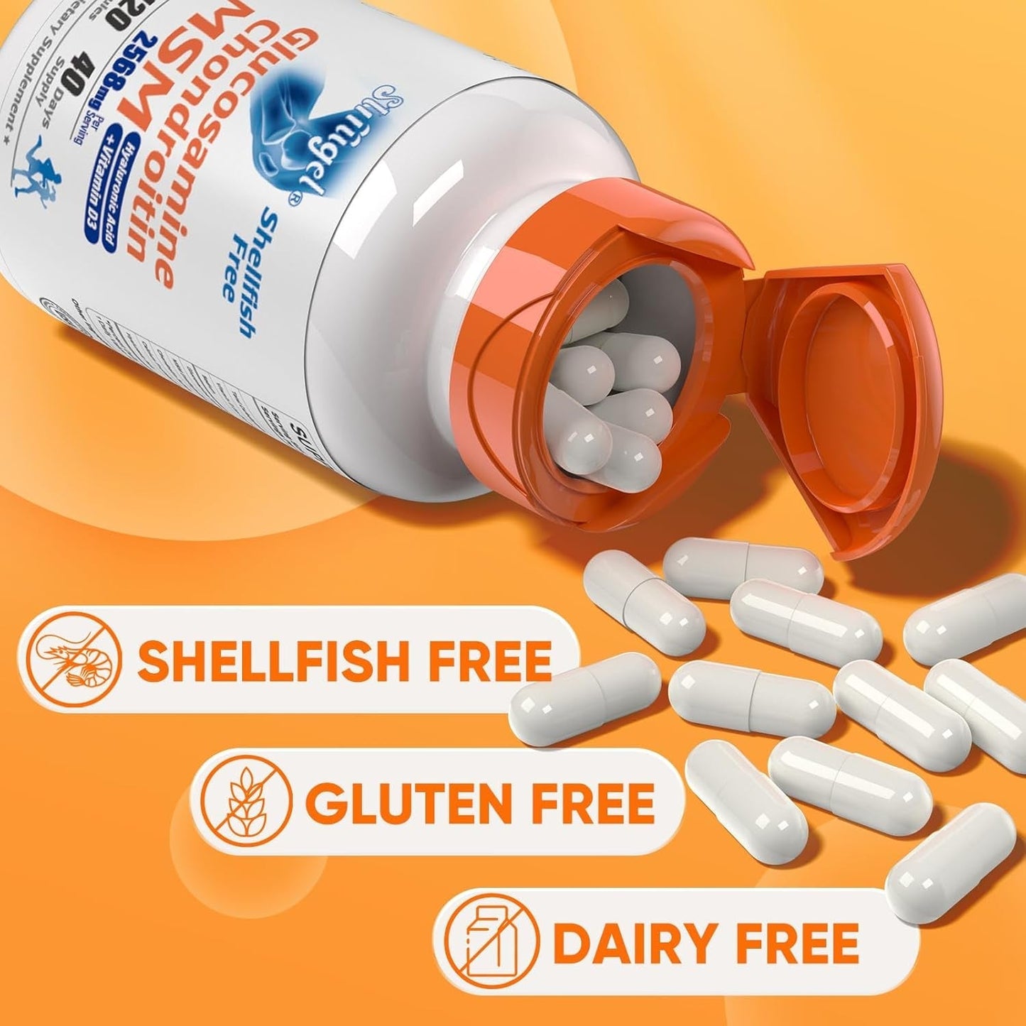 Glucosamine Chondroitin MSM+ Vitamin D3 | 2568Mg | Joint Support Supplement