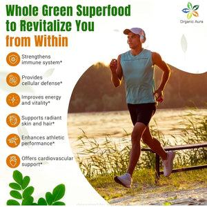 Organic Aura Moringa Leaf Capsules 1500Mg - Boosts Metabolism, Energy, Health, & Stamina