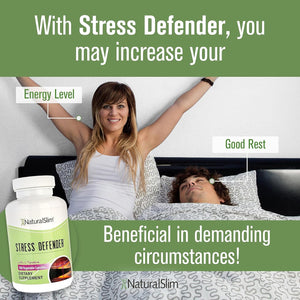 Naturalslim Stress Relief Supplement - High Cortisol Reducer, Control Cravings, Sleep & Metabolism Support 180 Vegetable Capsules