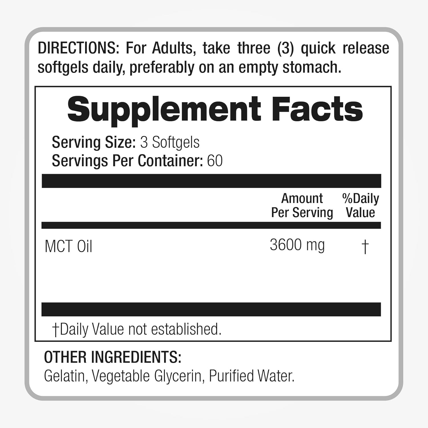 FITO MEDIC'S Lab | Mct Oil | Ultra High Absorption.| 180 Softgels/3600 Mg 