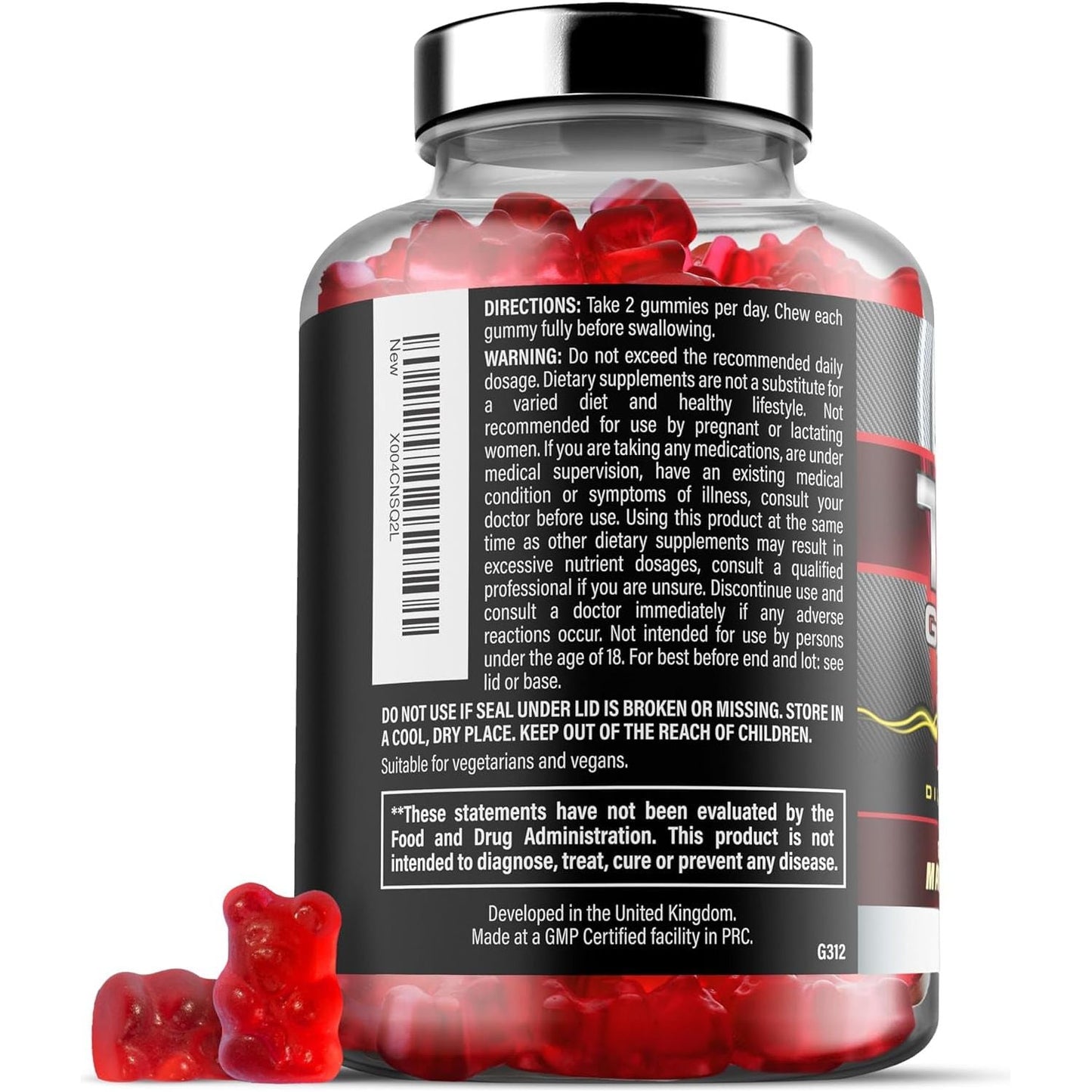 Iron Labs Nutrition Testo Gummies for Men (60 Gummies) - Mixed Berry Flavor