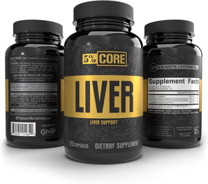 5% Core Liver Support - Liver Cleanse Detox & Repair Supplement (30 Capsules) - Suppviv