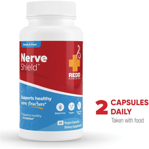 Redd Remedies, Nerve Shield, Supports Healthy Nerve Structure and Circulation, 120 Vegan Capsules