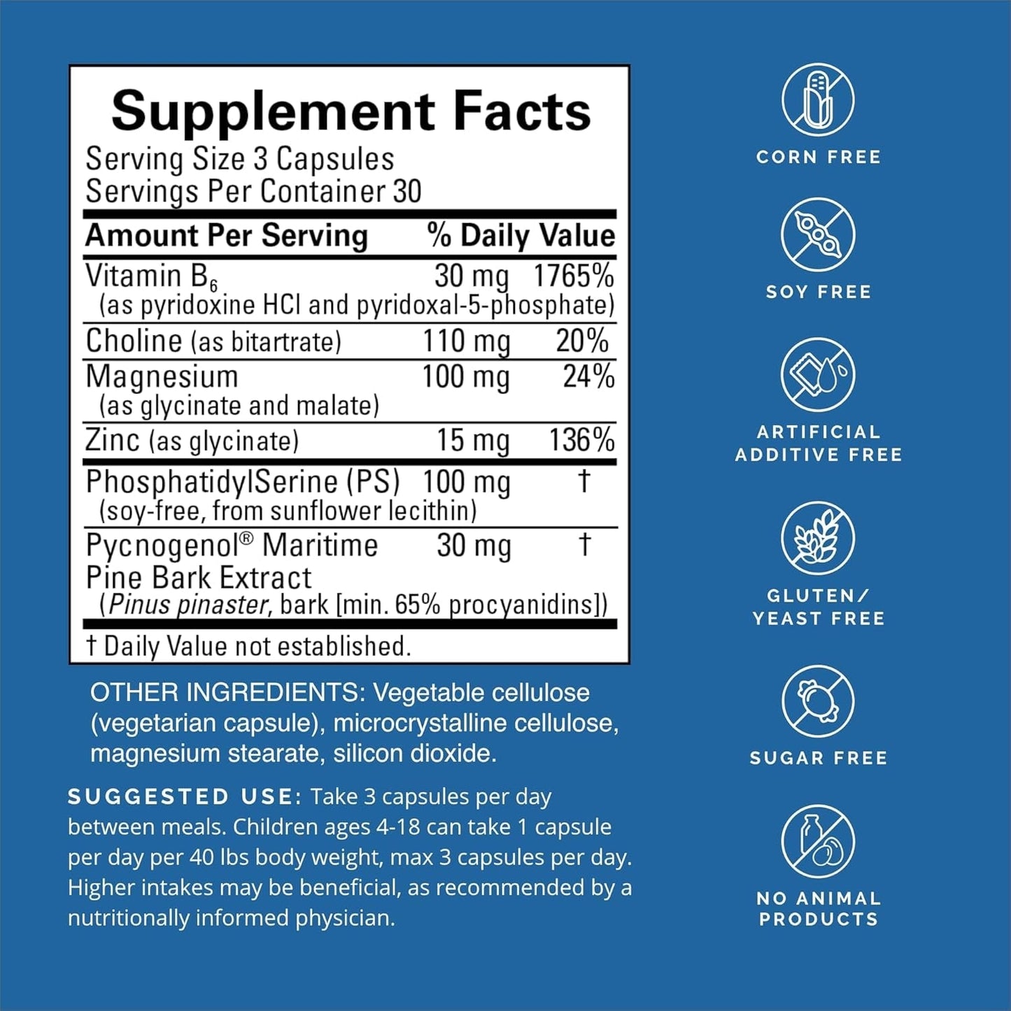 BRAINMD Dr Amen Attention Support - Promotes Mental Focus & Impulse Control - 30 Servings