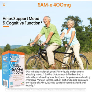Doctor'S Best Sam-E 400 Mg, Vegan, Gluten Free, Soy Free, Mood and Joint Support, 60 Enteric Coated Tablets