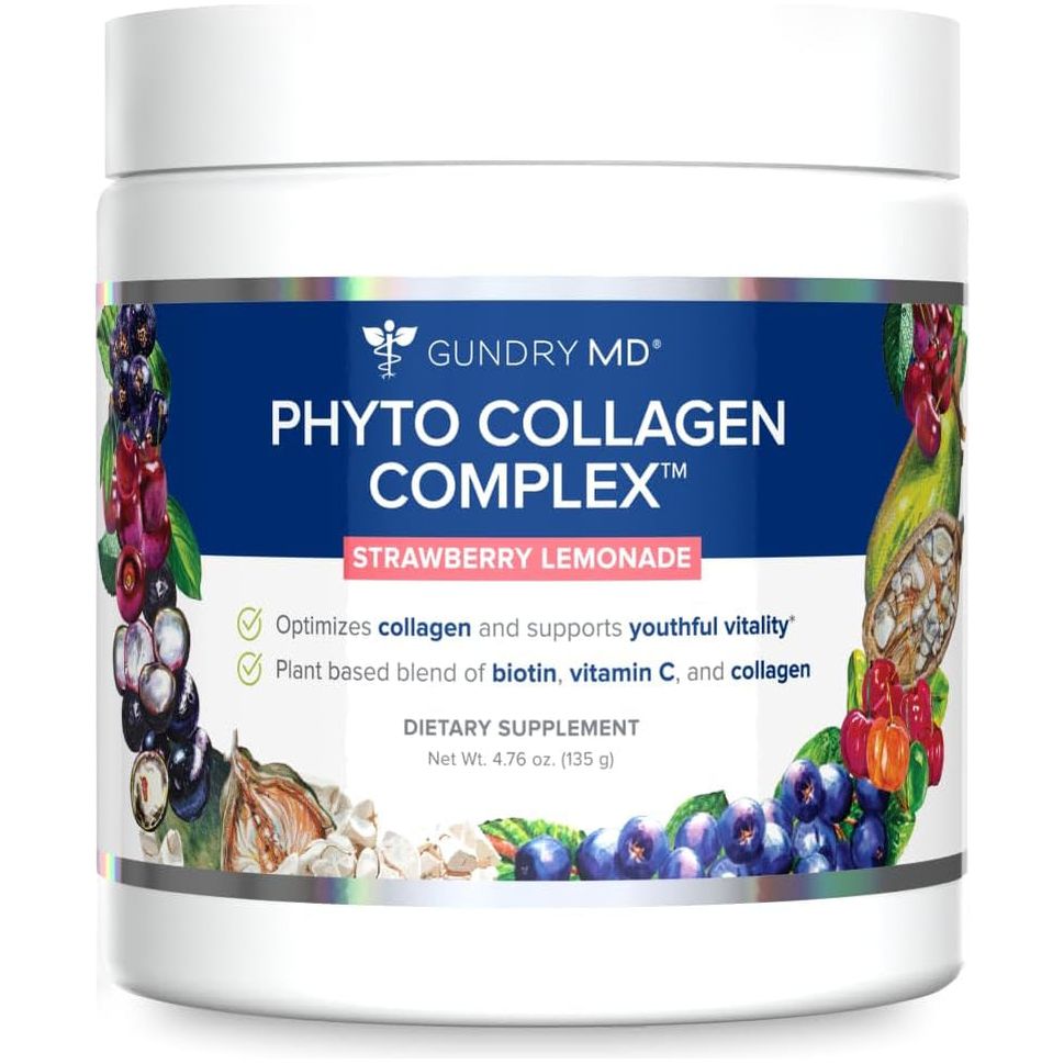 Gundry MD Phyto Collagen Complex, Strength Supporting Multivitamin Powder Supplement - Strawberry Lemonade (30 Servings)